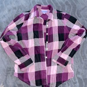 Purple plaid flannel